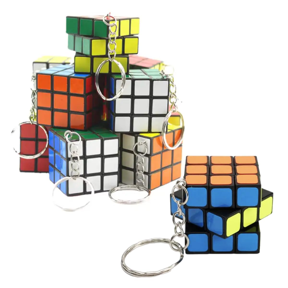 

ENN LLC Mini Cube Keychain, 3D Puzzle, Compact, Gift (Set of 96)