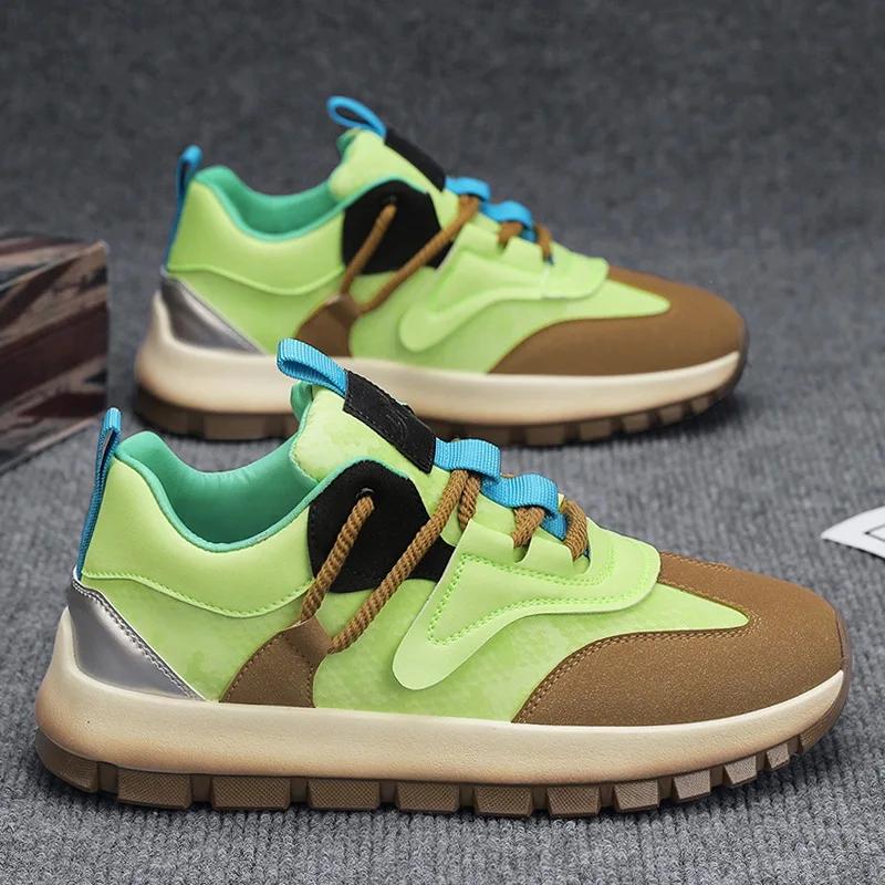 High-quality Men's Leather Sneakers Fashion Mens Casual Shoes Comfortable Shock-absorbing Male Running Shoes Zapatos Para Hombre