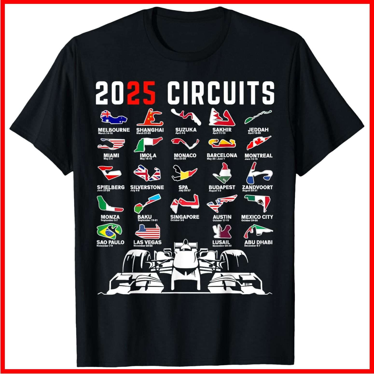 2026 Formula Racing Black Cotton T-Shirt S-5XL S