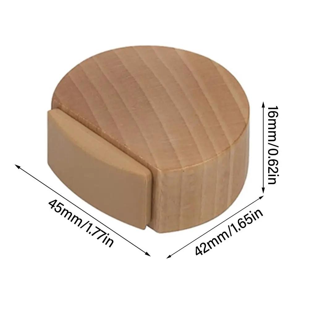 Mute Silent Block Round Wooden Door Stop Wall Floor Furniture Protection Anti-Collision Door Rear Stop Wooden Door Stopper