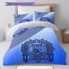 FC Schalke 04 Pattern Bedding Set Quilt Cover Pillowcase Home Decor Gift (1 * Duvet Cover + 2 * Pillowcase, Without Core)