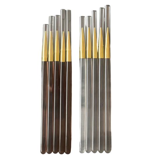 5Pcs/Set Nail Art Pen Acrylic Handle Liner Brush Gel Nail Painting Art Design Pen Long Lines Thin Details Fine Drawing Nail Dotting Painting Tool