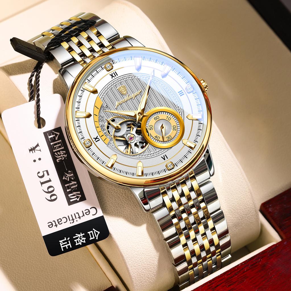 Swiss Automatic Mechanical Watch Luxury Men's Waterproof Wristwatch