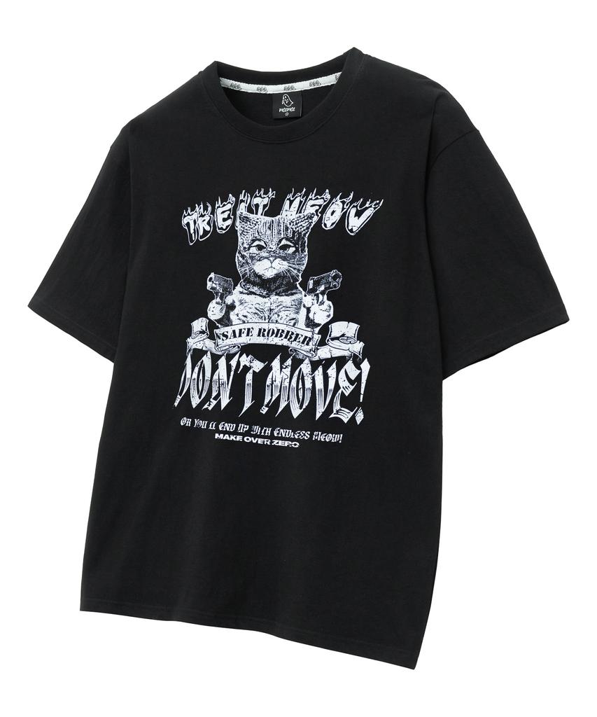 MOZMOZ Don'T Move Oversized Short Sleeve T-Shirt Black