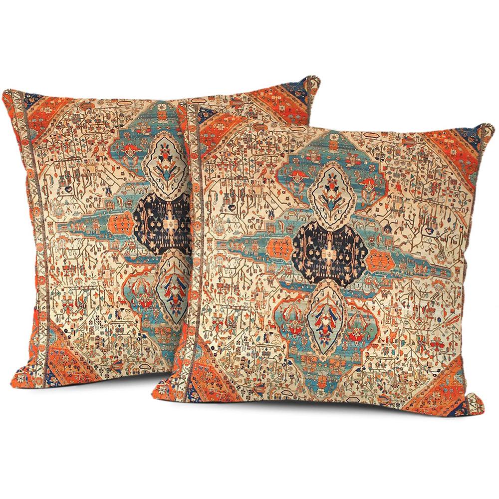 Винтажная подушка с принтом в богемном стиле Ins Style, чехлы для диванных подушек, домашний декор, наволочки 45*45cm