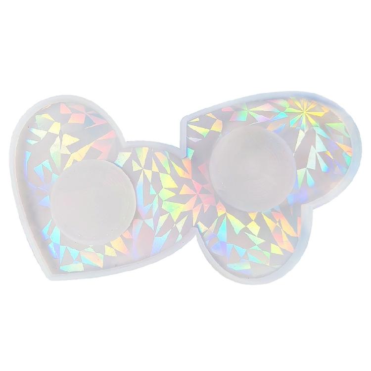 Double Hole Candle Holder Silicone Mold Delicate Heart Shape Candlesticks Moulds чистый