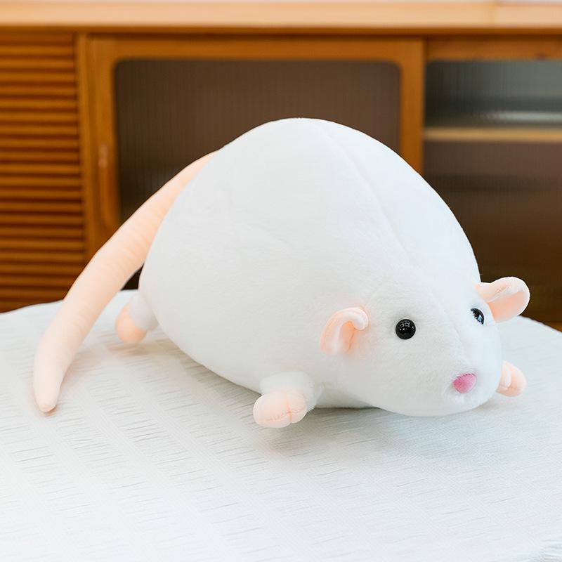 Gray Fancy Rat Plush Doll - Cute Simulation Stuffed Toy & Sleeping Pillow Gift