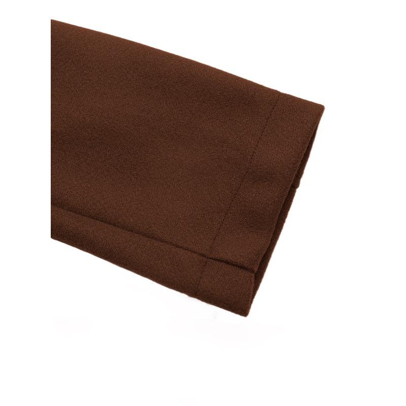 YYFS Moda damska Casual Jednokolorowe nadruki Jesienno-zimowe kurtki i płaszcze z długim rękawem i dekoltem POLO