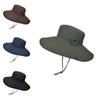 Fisherman Hat Men Sun Protection Waterproof Large Brim For Outdoor Summer Activities