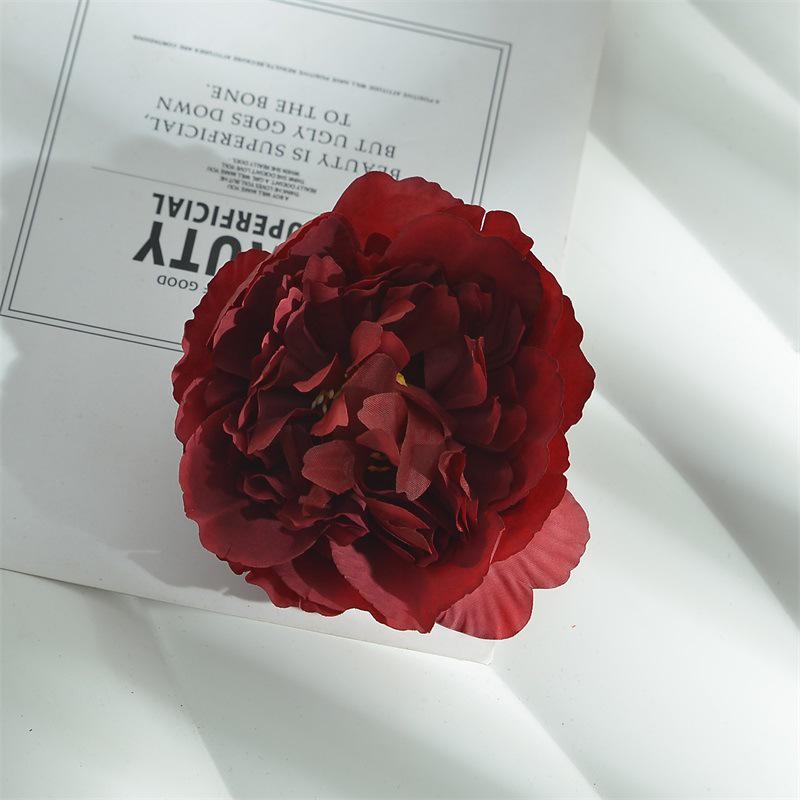 10cm Peony Silk Artificial Flower Heads for DIY Hair Accessories & Handmade Jewelry