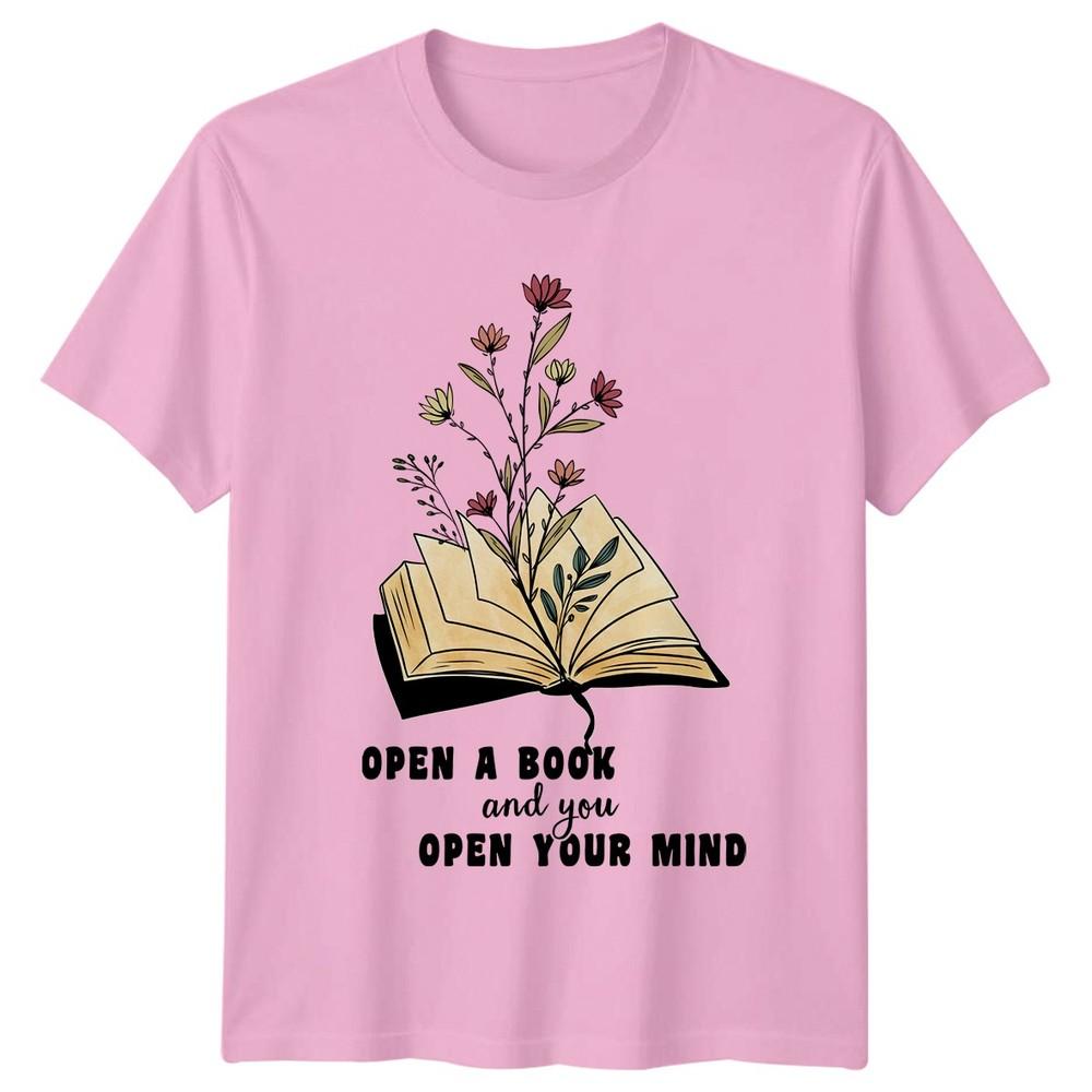 Open A Book And You Open TShirt Book Lover Reading Gift For Him And Her