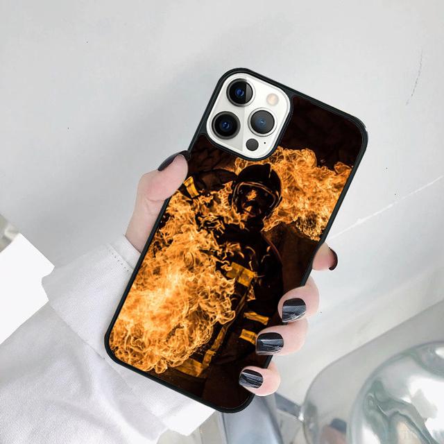 Feuerwehrmann Feuerwehr Mann Helden Handyhülle Cover Für iPhone 17 Air 15 Pro MAX 16 Plus 14 12 11 13 coque