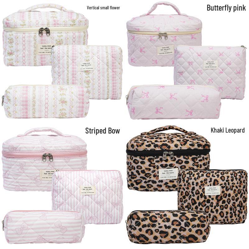 2023 Floral Cute Cotton Makeup & Toiletry Bag - Small, Fresh, Portable Storage Case