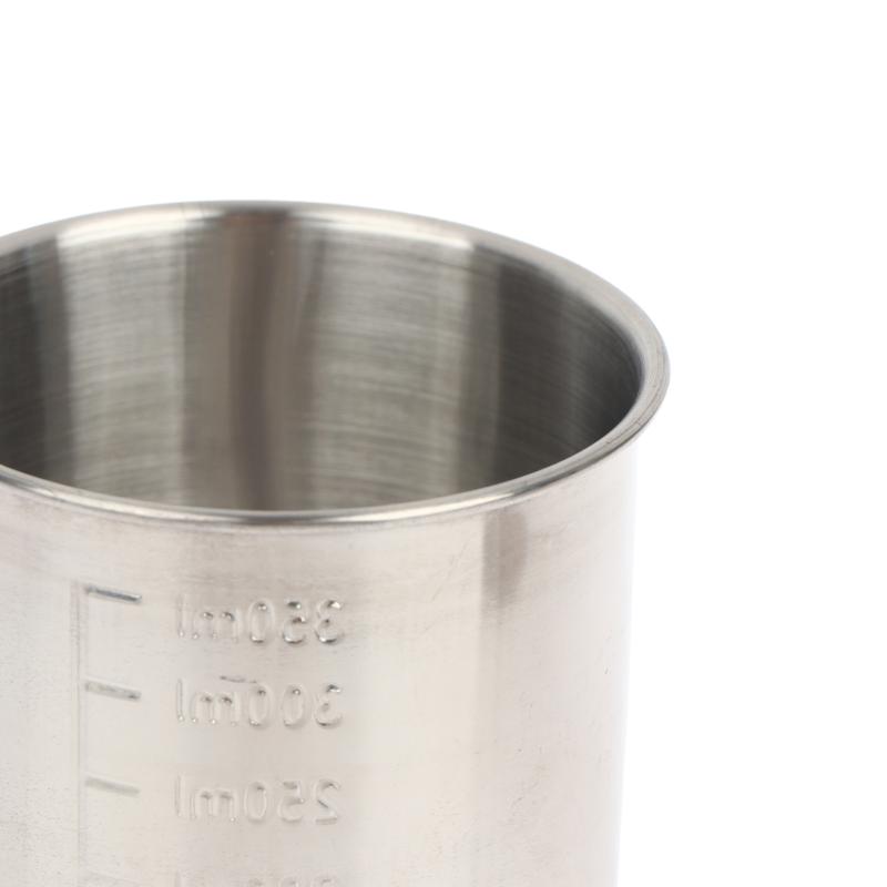 Household 250/350Ml 304 Stainless Steel Measuring Cup Rustproof Anti-Fall Rice Container Cups With Scale Measuring Holder Bar