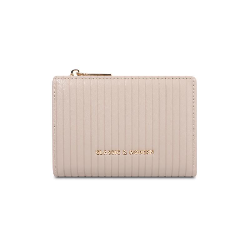 New Solid Color Fashion Bar Embossed Women's Wallet, High Quality Short Women's Wallet