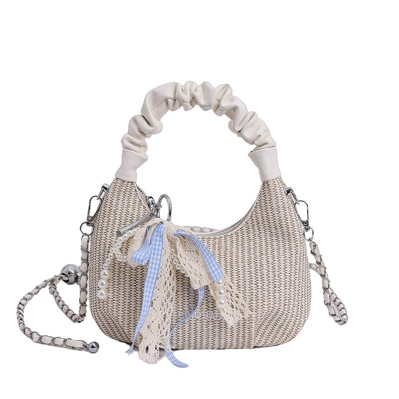 

Today s popular hand-carried woven bags women s summer new fashionable versatile handbags single shoulder messenger bags белый