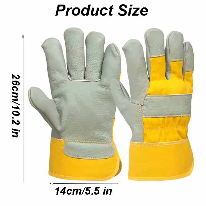 Work Gloves Cow Leather High-temperature Resistance  Welding Safety Protection Motorcycle Driver Wear-resistant Gloves