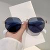 Gradient Color Polygonal Sunglasses UV400 Anti-UV Glasses Retro Women Sunglasses  Business
