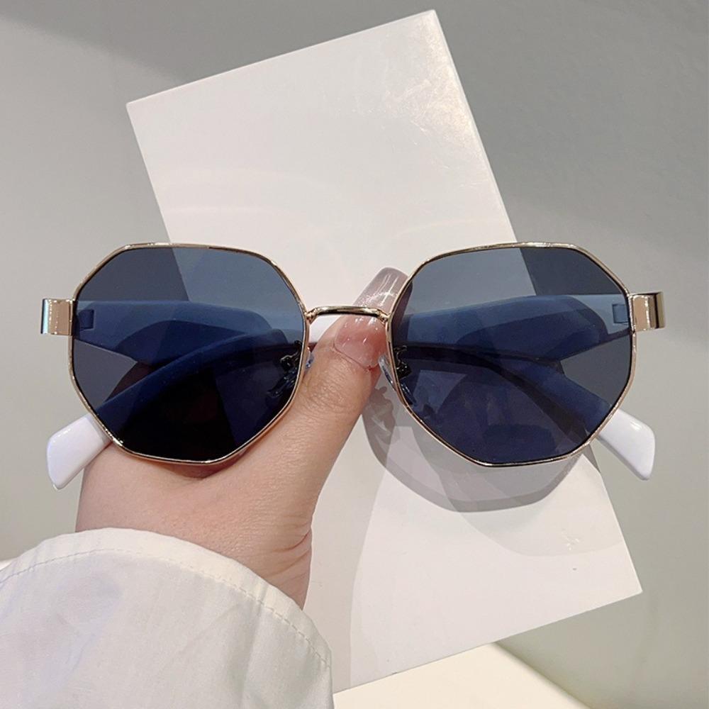 Gradient Color Polygonal Sunglasses UV400 Anti-UV Glasses Retro Women Sunglasses  Business