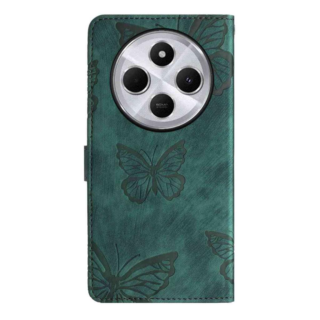 For Xiaomi Redmi Series.Redmi Note 14/Note 12/13C/14C/Xiaomi 14T...Faux Leather Wallet Case with Butterfly Design,Card Slots & Shockproof Protection