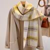 Wind retro leopard print imitation cashmere scarf women's autumn and winter new Spice Girl shawl thickened warm scarf