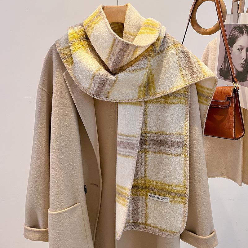 Wind retro leopard print imitation cashmere scarf women's autumn and winter new Spice Girl shawl thickened warm scarf