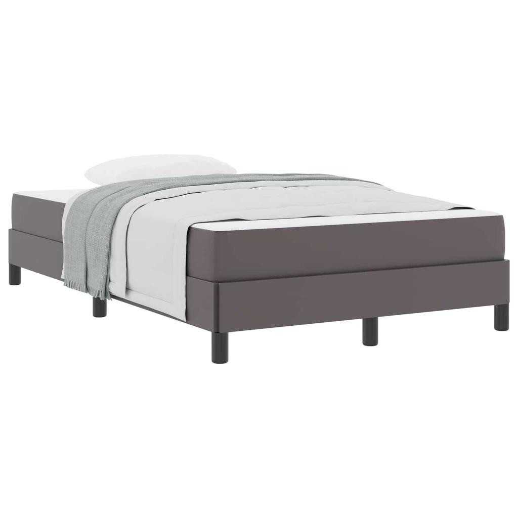 Bed Frame with Mattress Gray 120 x 190 cm Fabric