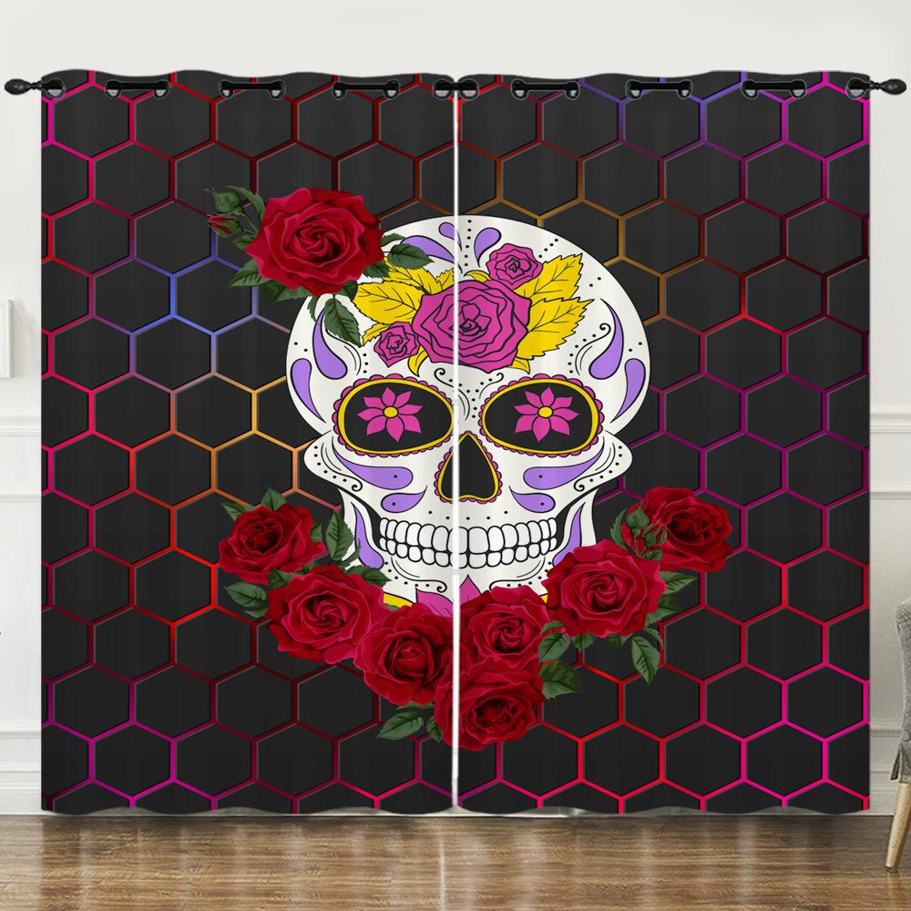Tende Fiore di Girasole Tenda Oscurante Soggiorno Camera da Letto Tenda con Stampa Digitale Senza Foratura
