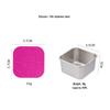 Stainless Steel Sauce Dish with Silicone Lid – Portable Outdoor Dipping Dish for Salad and Seasoning