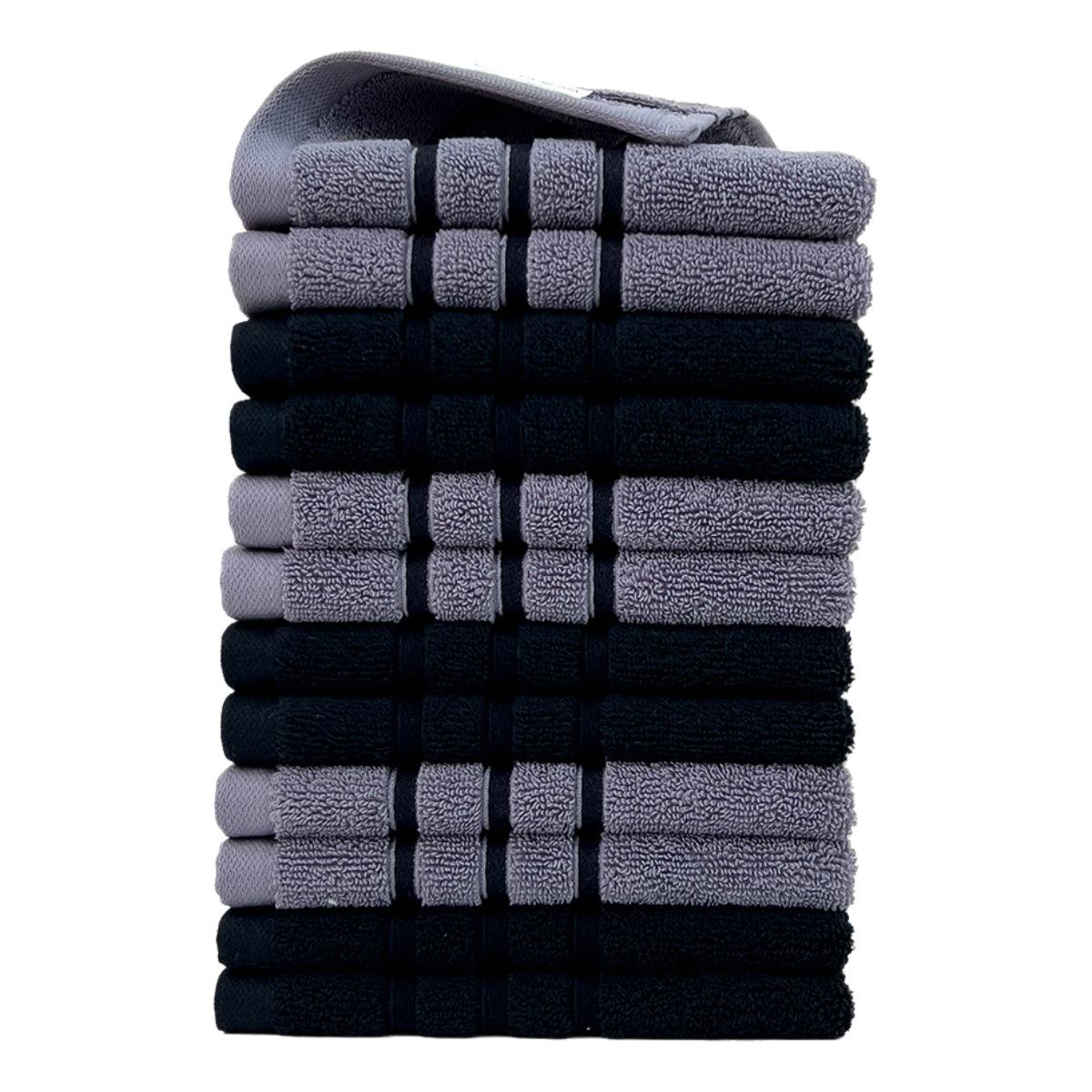 

12 Pcs Cotton Square Towel Cotton Household Small Towel Thickened Soft TOWEL Warm and Comfortable Home Daily Necessities Elaborately Woven Towels 34*34CM