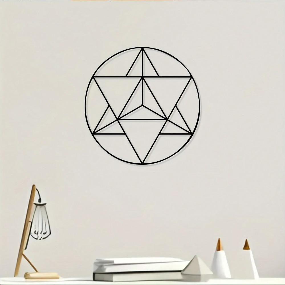 Merkaba Sacred Geometry Metal Wall Art Spiritual Decor Yoga Gift