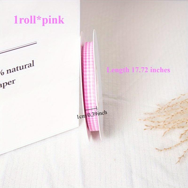 

1 шт. Клетчатая лента Клетчатый узор Упаковка подарков Букеты Поделки Полиэстер Яркие цвета Декоративная лента для свадеб вечеринок 1roll розовый