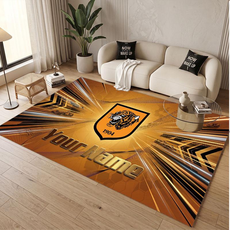 Custom Rug Hull FC Pattern Print Name Text Soft Non‑Slip Floor Carpet for Home Indoor Decoration