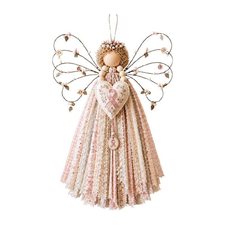 Angel Hanging Display Set for Indoor Rooms, Fabric Body Panels, Wire Outline and Hanging Cord Included for Use