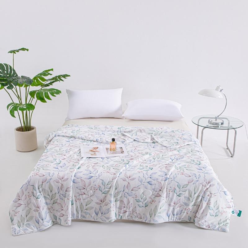 

The new printed cool silk summer quilt is comfortable and breathable for summer air conditioning thin quilts 150x200cm 1pcs