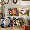 JoJos B-Bizarre Adventure Pillow Case Anti-dustmite Pillowcase Invisible zipper silky Sofa cushion cover