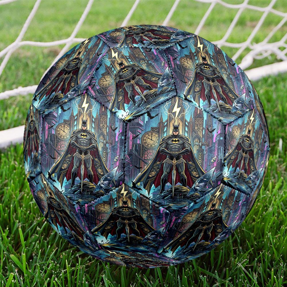 Batman Print Size 5 Soccer Ball, Standard Match Football for Sports Game and Team Practice, Ideal Gift for Soccer Fans