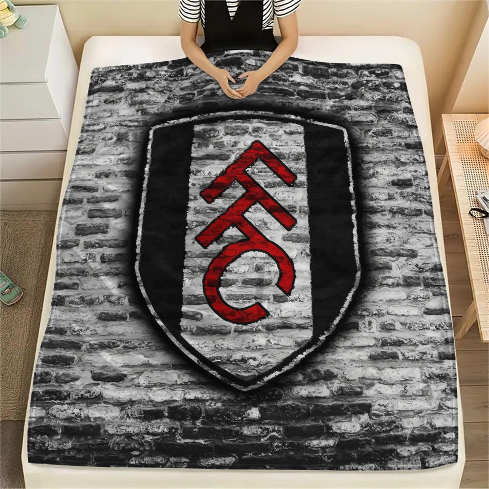Fulham FC Pattern Flannel Blanket, High Quality Comfortable for All Seasons, Home Decor, Warmth and Comfort, Perfect for Gifts.