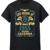 Life Begins At 70 Unisexs T Shirt Born In 1955 Legends 70th Birthday Seventy