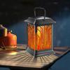 Dancing Flame Solar Lantern Outdoor Waterproof Tent Lantern Decoration Romantic Hiking Flashlight Solar Landscape Lamp For