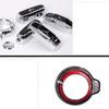 Silver & Black Plastic Seat Adjustment Button Cover Set for Road Vehicles