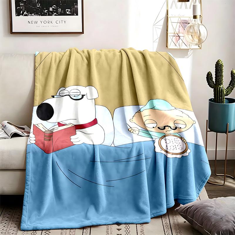 Family Guy Theme Blanket Suitable For The Sofa Camping And Travel Made Of Soft Flannel Material An Ideal Gift For Occasions Such As Birthday