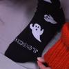 Streetwear Halloween Ghost Socks Cartoon Mid-Calf Socks Sweat Absorbent Socks Women  Students