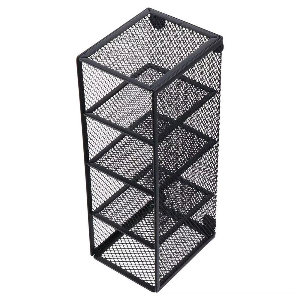 Durable Metal Mesh Desk Organizer Rectangle Pencil Holder Office Home Supplies