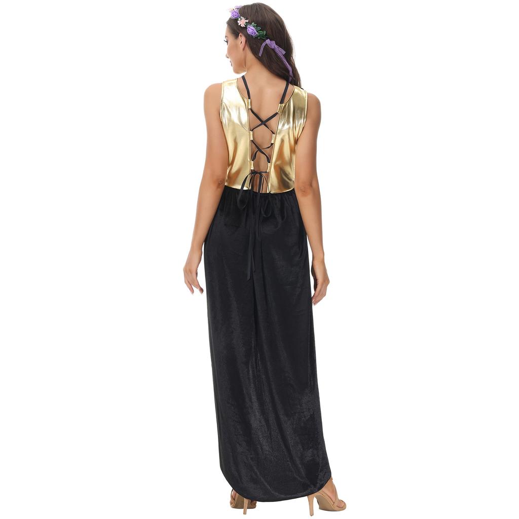 Halloween Greek Muse dress Classical mythological robe dress, Cleopatra show party cos costume