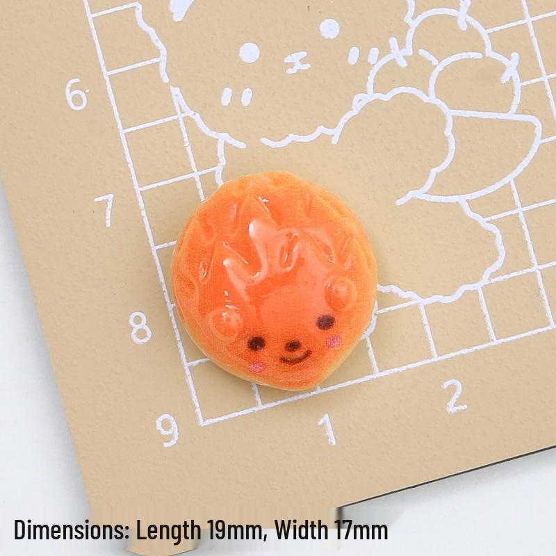 Creative Cartoon Elephant Bread Resin Accessories for DIY Ornaments, Hair Clips, and Shoe Decorations