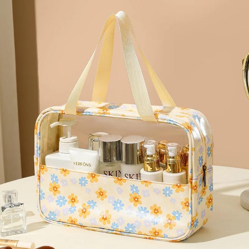Women's Makeup Bag  3pcs Set Macaron Printed Wash Bag Travel Essential Portable Storage Bags Waterproof Cosmetic Bag Bath Bags