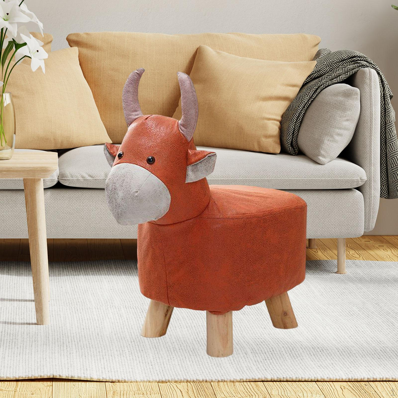 

Adorable Animal Footrest Ottoman for Home And Office Use red cow