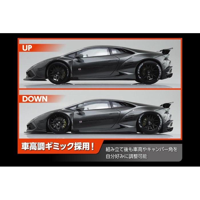 Aoshima 1/24 Liberty Walk No.16 LB Works Lamborghini Huracan Ver.2 Plastic Model Kit (Color-Coded)