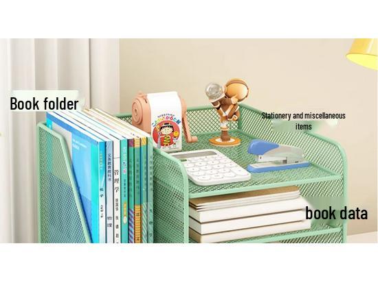 Desktop File Organizer: Multilayer Large Capacity Storage Rack for Office Supplies